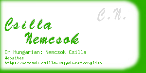 csilla nemcsok business card